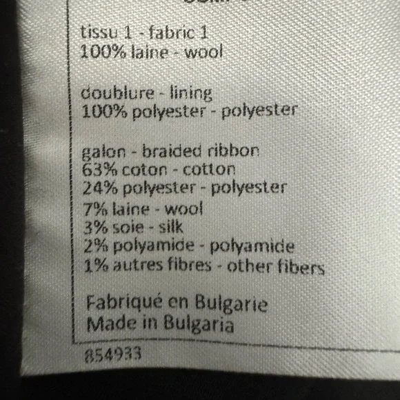 Chanel Uniform Black Blazer Tweed Jacket Sz 40 /M/6 - Picture 8 of 9